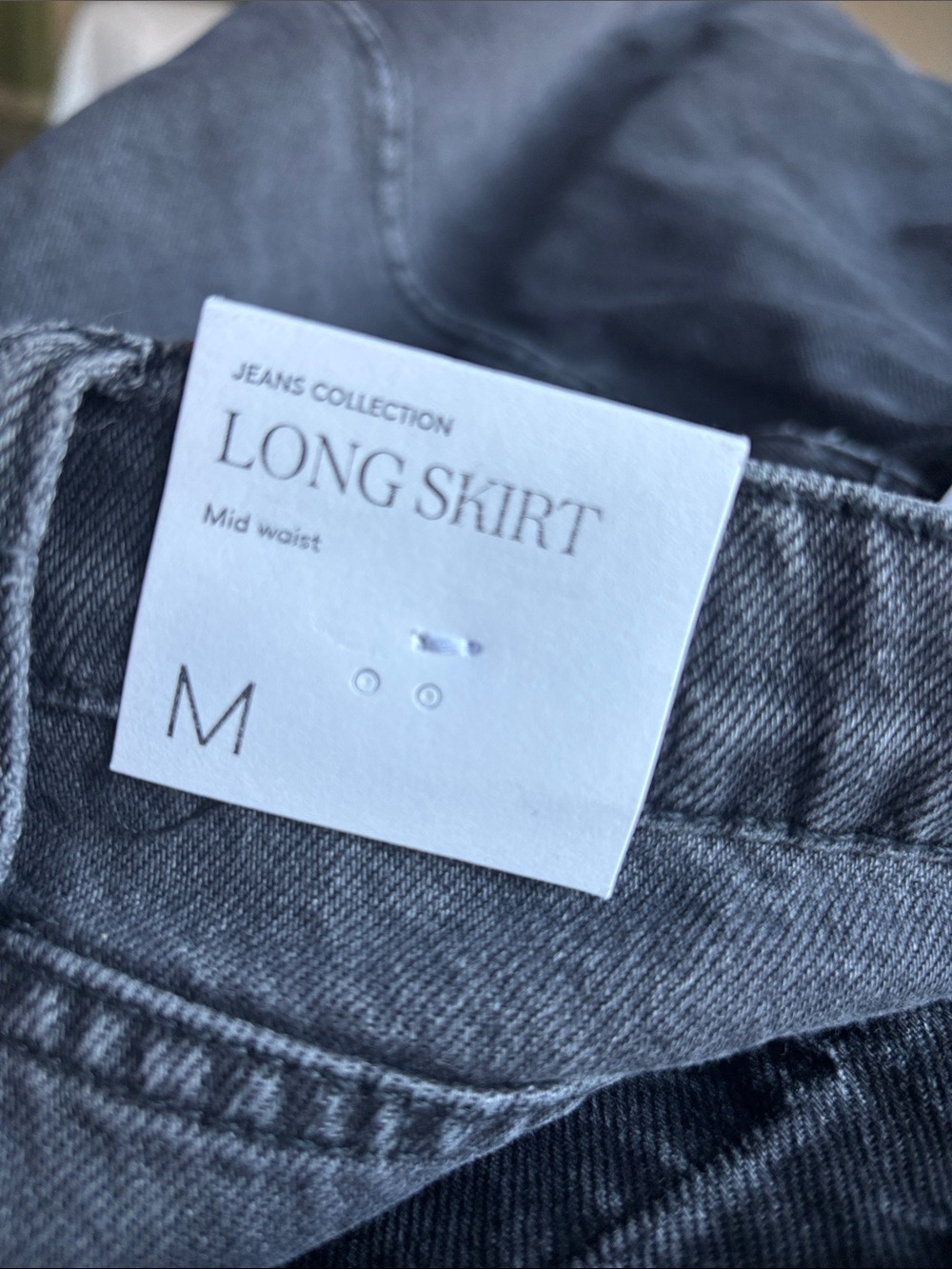 MANGO Maxi Black Denim Skirt, new with tags - Picture 6 of 7